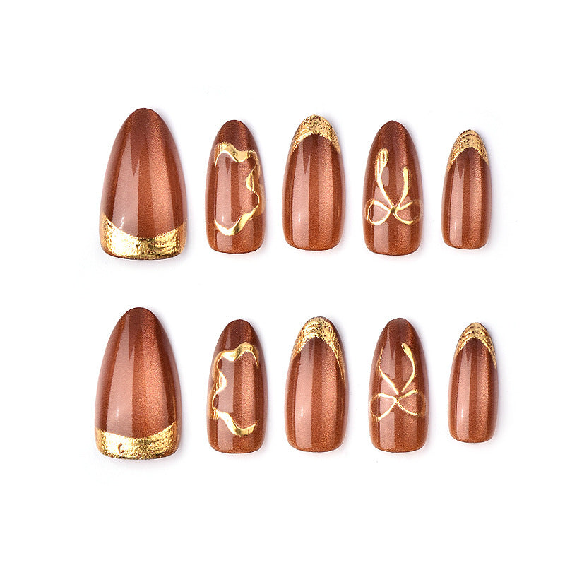 Glamouröse metallische dekorative Druck-Nägel