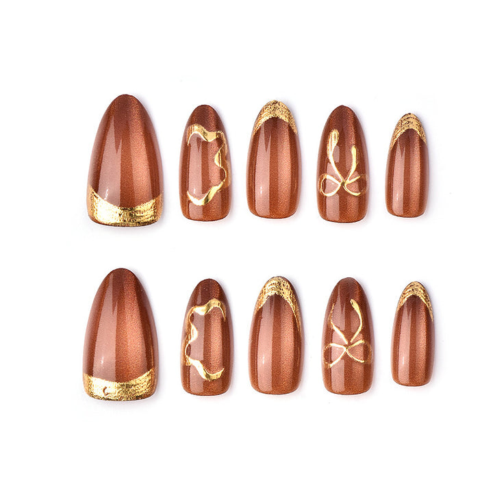 Glamouröse metallische dekorative Druck-Nägel