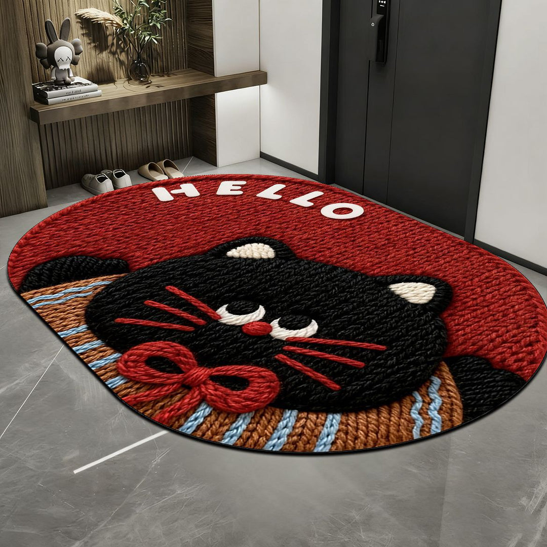 Katzenthema runder Teppich