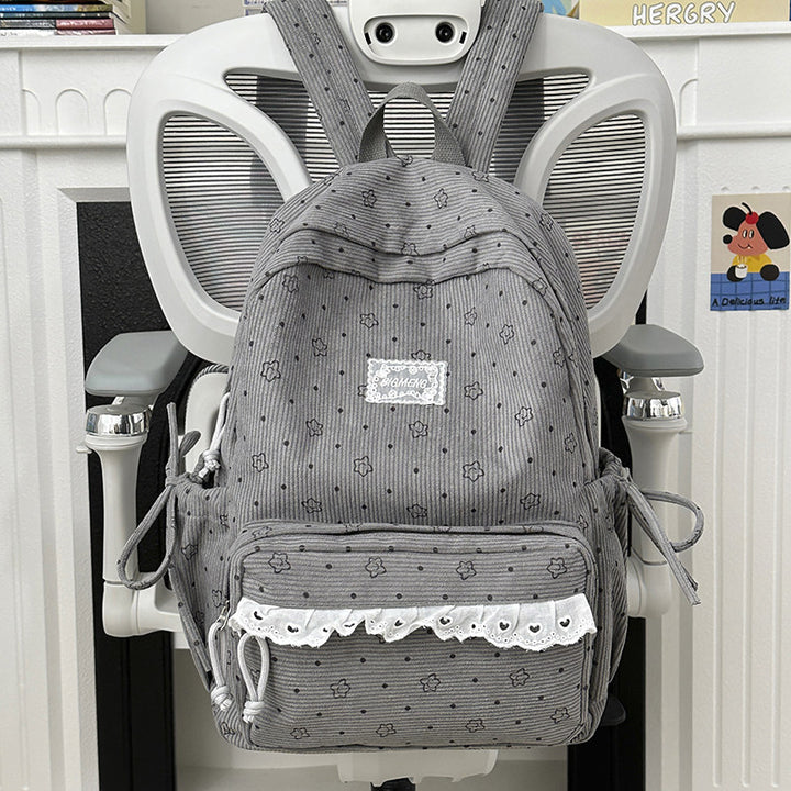 Verspielter floraler Druck Rucksack