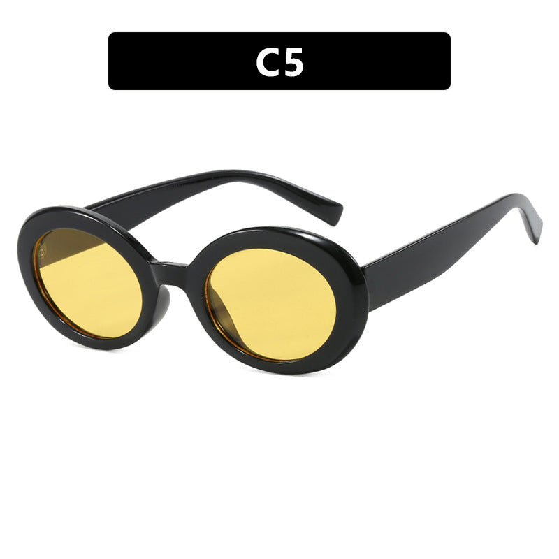 Damen runde Sonnenbrille mit elegantem Kunststoffrahmen und UV-Schutz Karnz
