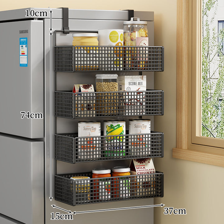 Über-Kühlschrank Doppel-Schicht Magnetische Drahtgeflecht Vorratsorganizer