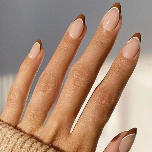 Premium natürliche Finish Press-On Nagelspitzen Karnz