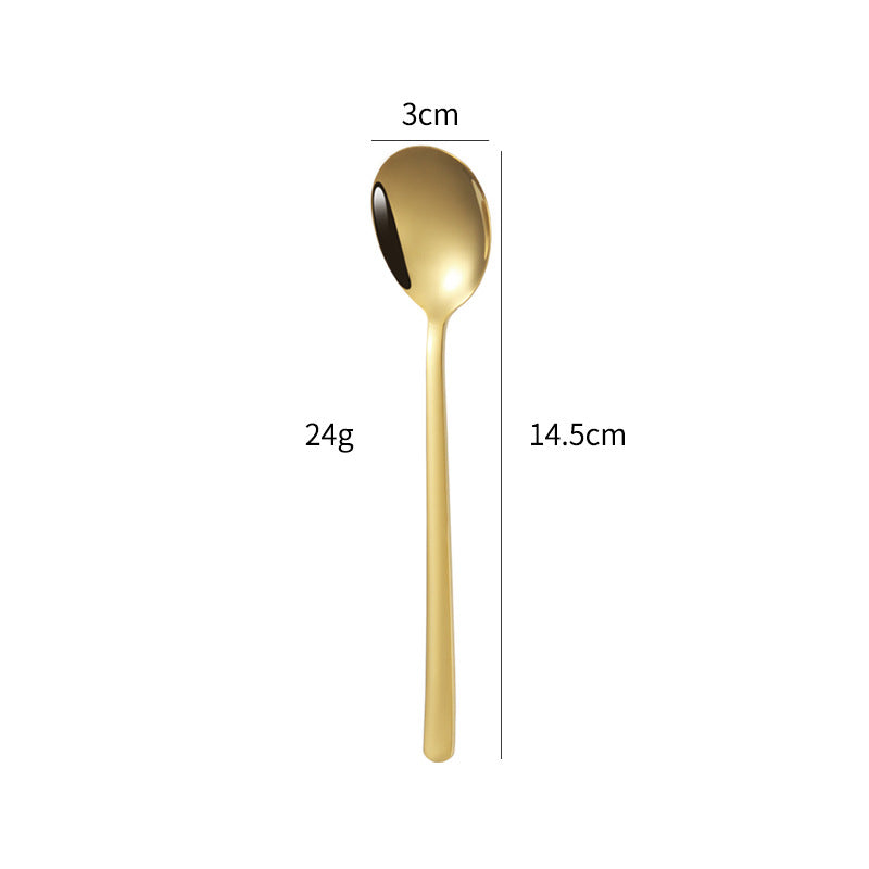 Eleganter Dessertlöffel mit Luxuriöser Goldener Oberfläche Karnz