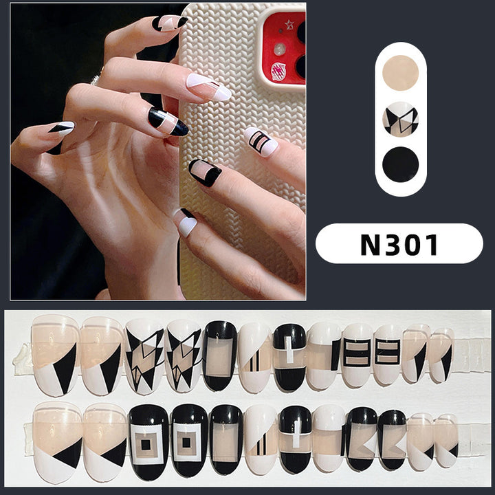 Blumenmuster Press-On Nagelset