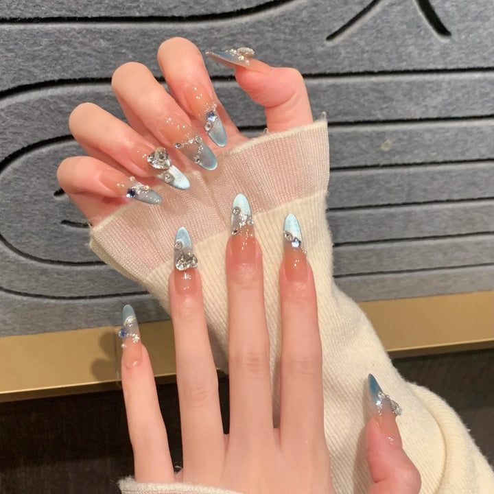 Premium Glänzende Quadratische Press-On-Nagelerweiterungen