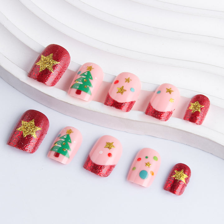 Festliche Weihnachts-Themen Gel-Nagelkunst Set Karnz