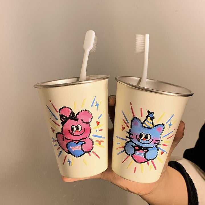 Kreative Trinkglas mit Lustigem Katzenmotiv Karnz