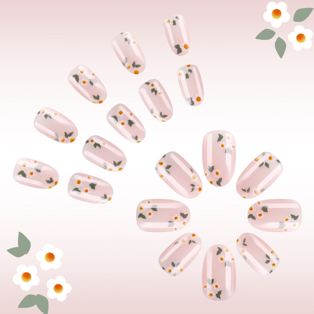 Florales Druck Gel Nail Art Karnz