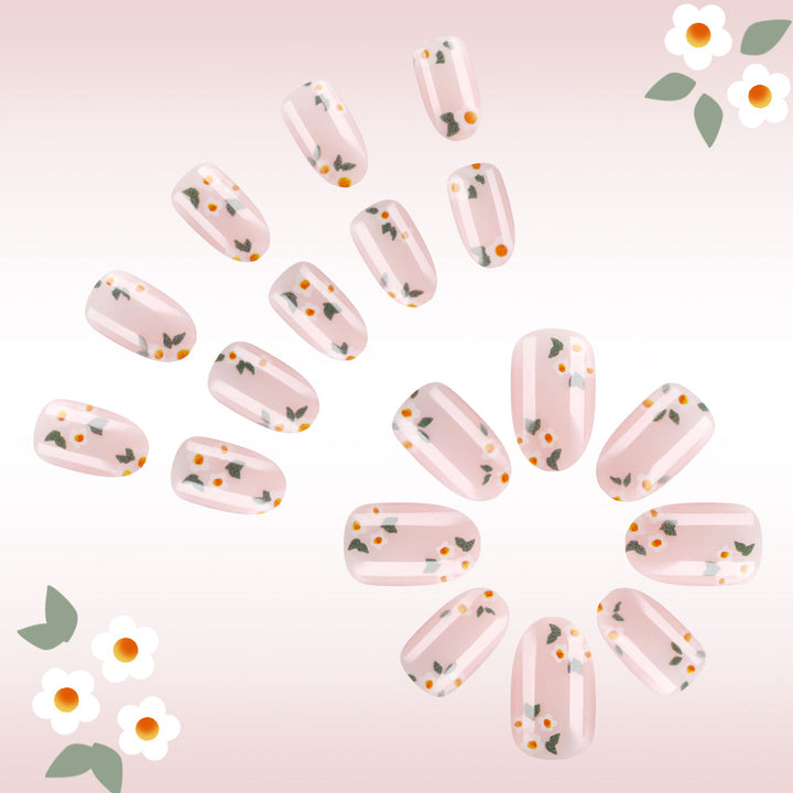 Florales Druck Gel Nail Art Karnz