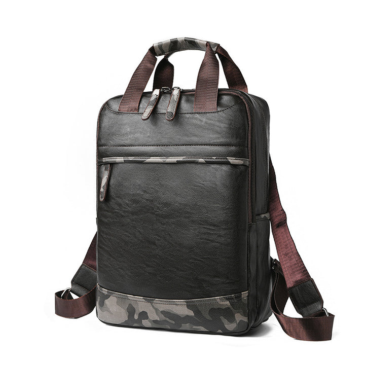 Eleganter Leder Laptop Rucksack Karnz