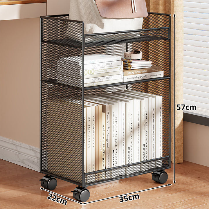 Vertikales Gitter-Mesh Doppeltes Desktop Buch- und Schreibwarenorganizer