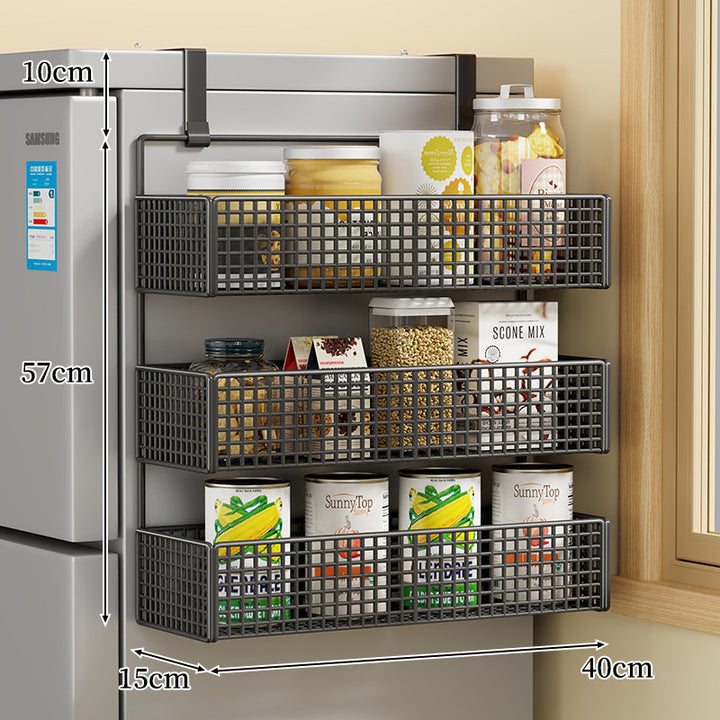 Über-Kühlschrank Doppel-Schicht Magnetische Drahtgeflecht Vorratsorganizer