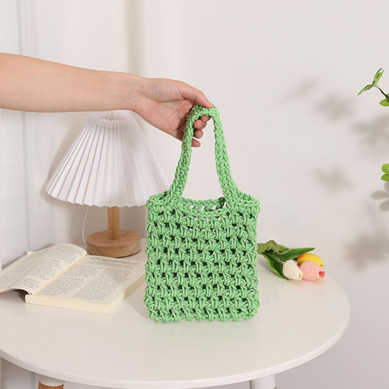 Damen Stilvolle geflochtene Handtasche Karnz