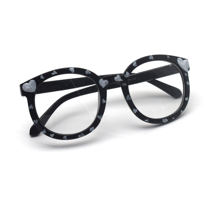 Trendige herzbedruckte Katzenaugenbrille Karnz