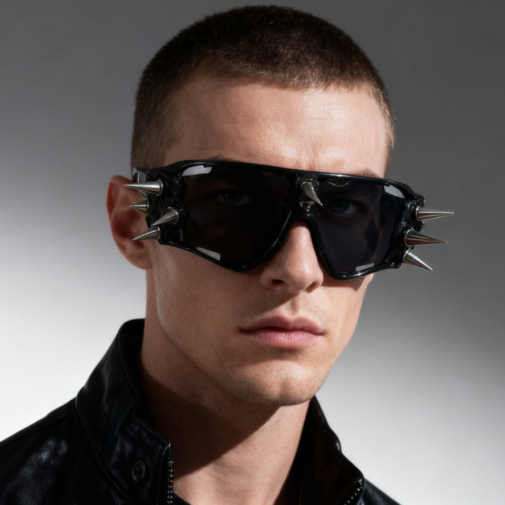 Damen edgy Sportsonnenbrille mit spitzen Akzenten Karnz