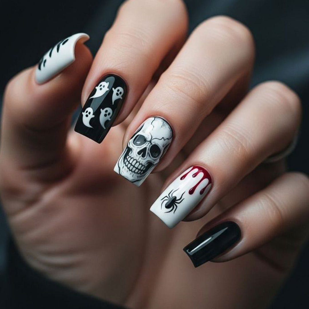 Halloween-Themen Spooky Nagelkunst Set Karnz