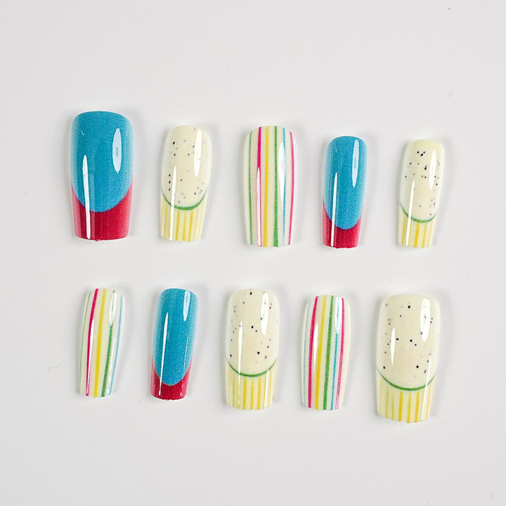 Buntes Nagelkunstset