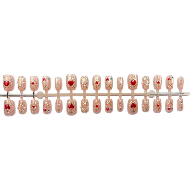 Dekorativer Acryl Press-On Nageldesign Satz