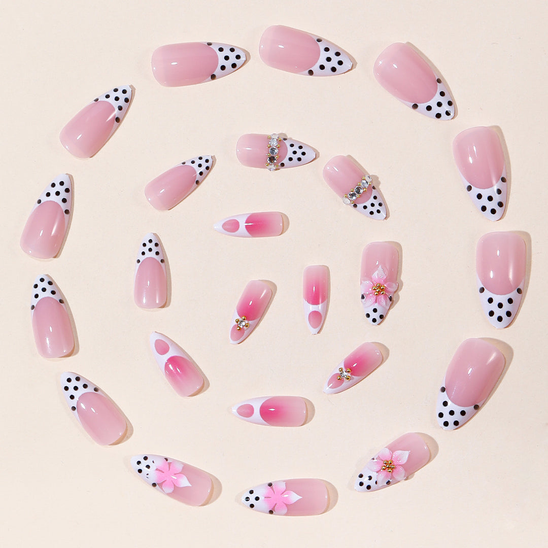 Florale Akzent Stiletto Nagelkunst Extensions Karnz