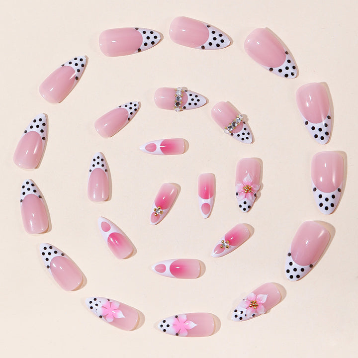 Florale Akzent Stiletto Nagelkunst Extensions Karnz