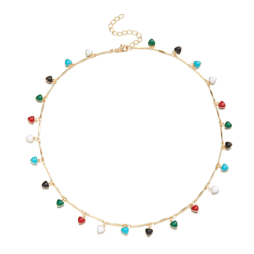 Herz Charm Statement Halskette Karnz