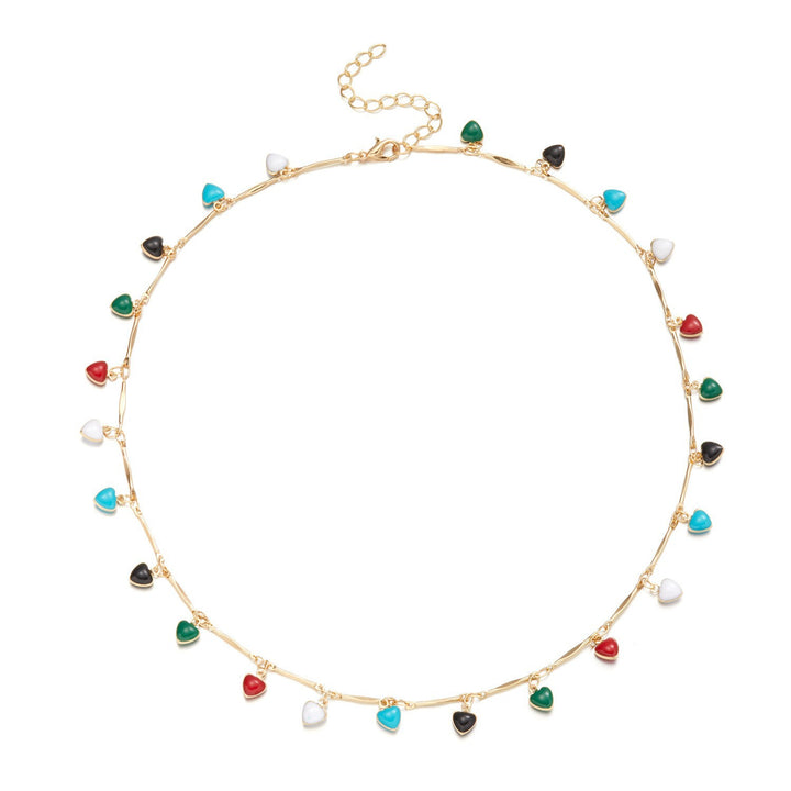 Herz Charm Statement Halskette Karnz