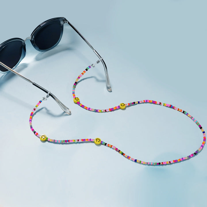 Farbige Perlenbrille Kette Karnz