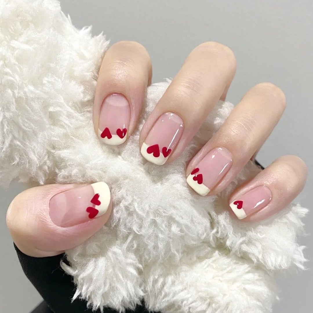 Luxus Glänzendes Press-On Nagelset Karnz