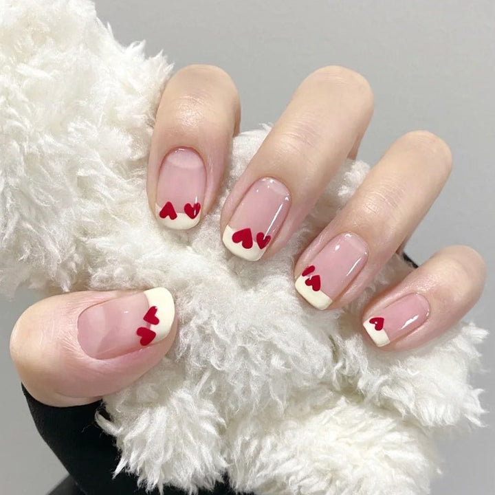 Luxus Glänzendes Press-On Nagelset Karnz