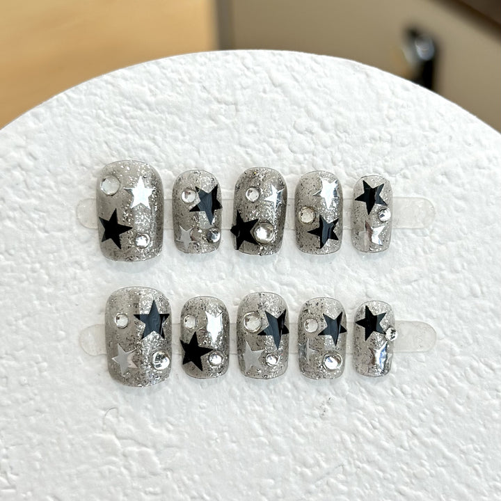Sternen Glitter Press-On Nagelset