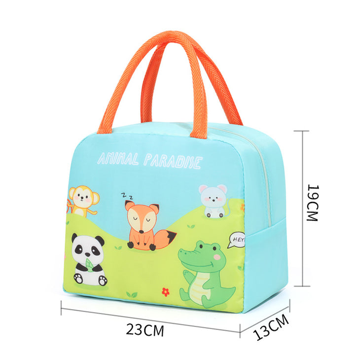 Isolierte Cartoon-Charakter Lunch Tasche Karnz