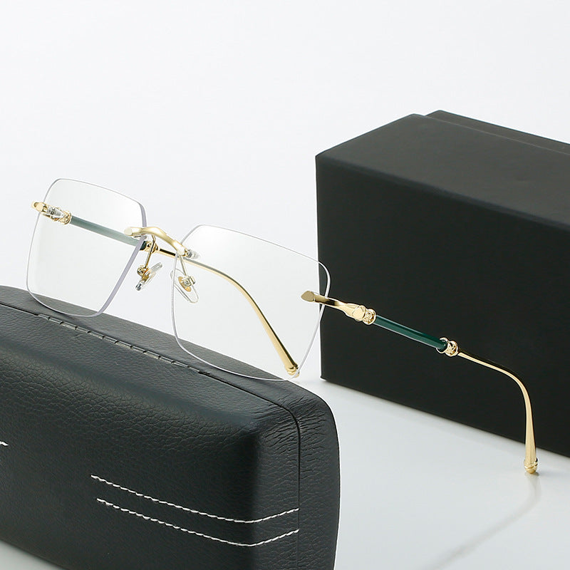 Damen modische Sonnenschutzbrille mit quadratischem Rahmen und luxuriösen Akzenten Karnz