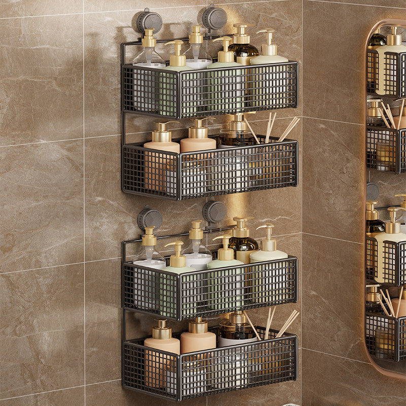 Saugmontierter Doppel-Mesh-Duschcaddy Organizer