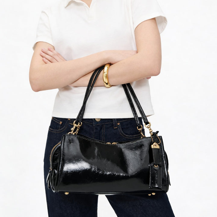 Elegante Leder Schultertasche