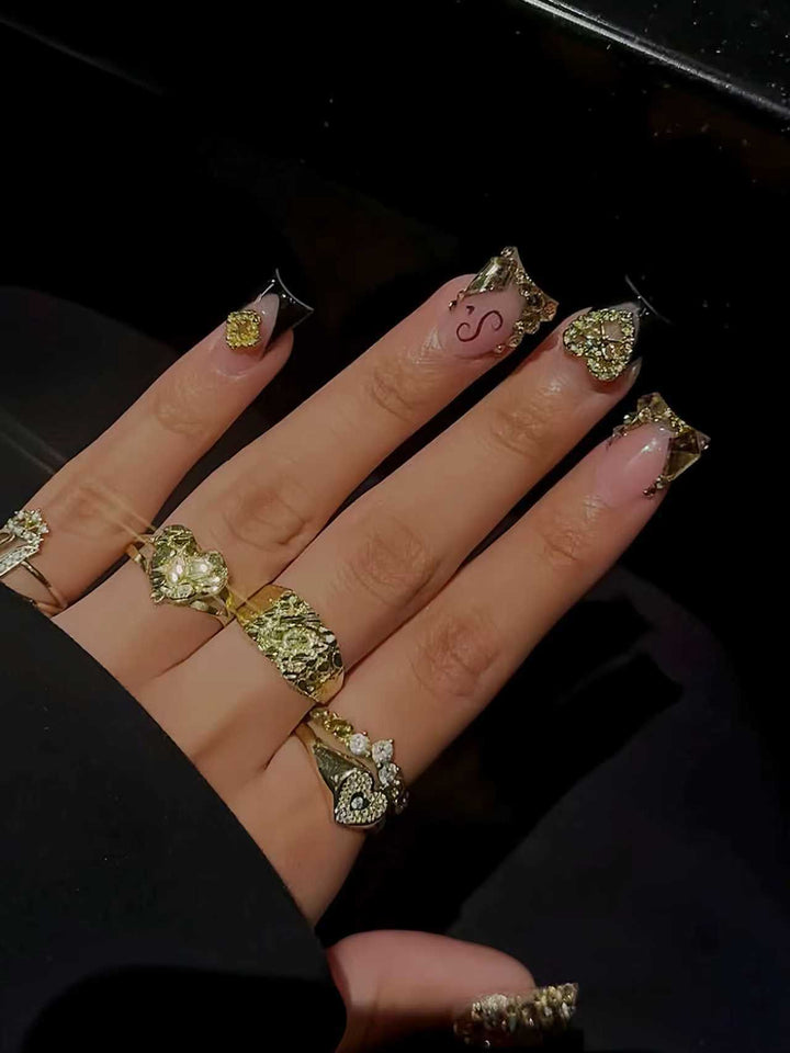 Luxus Strass Nagelverstärkungen Karnz