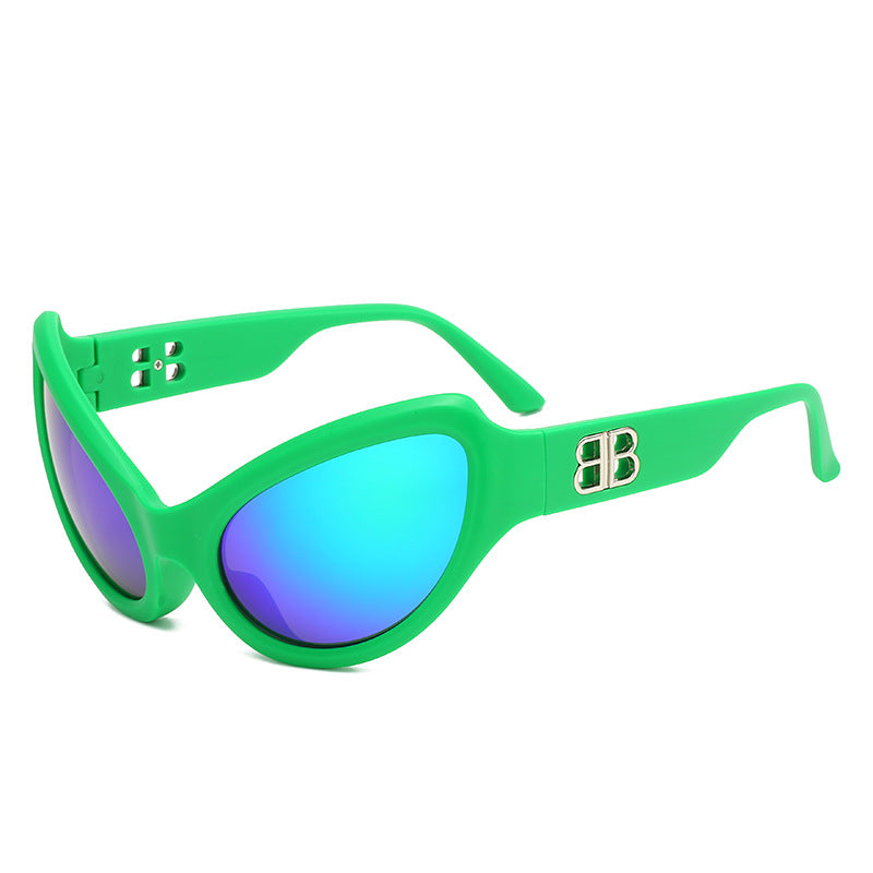 Damen elegante Cat-Eye Sonnenbrille mit hochwertigen UV-Schutzgläsern Karnz