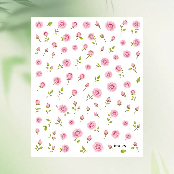 Floral Nagelkunst Aufkleber Blatt