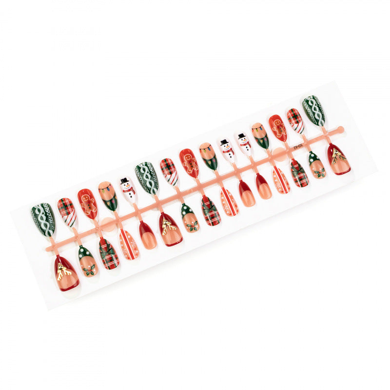 Festliche, von Feiertagen inspirierte Press-On Nagelset