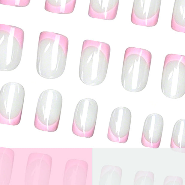 Elegante Ombre French Tip Nagel Set Karnz