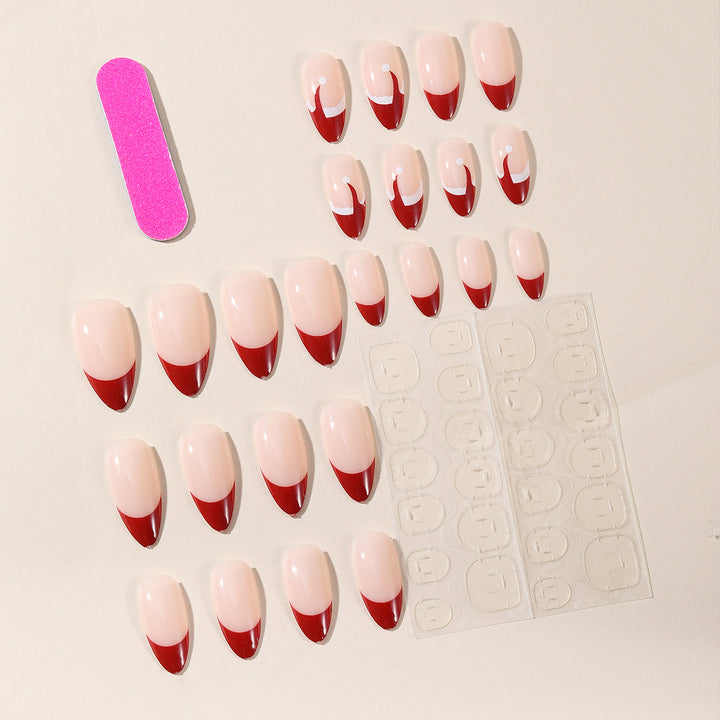 Chic French Tip Nagelkunst Set Karnz