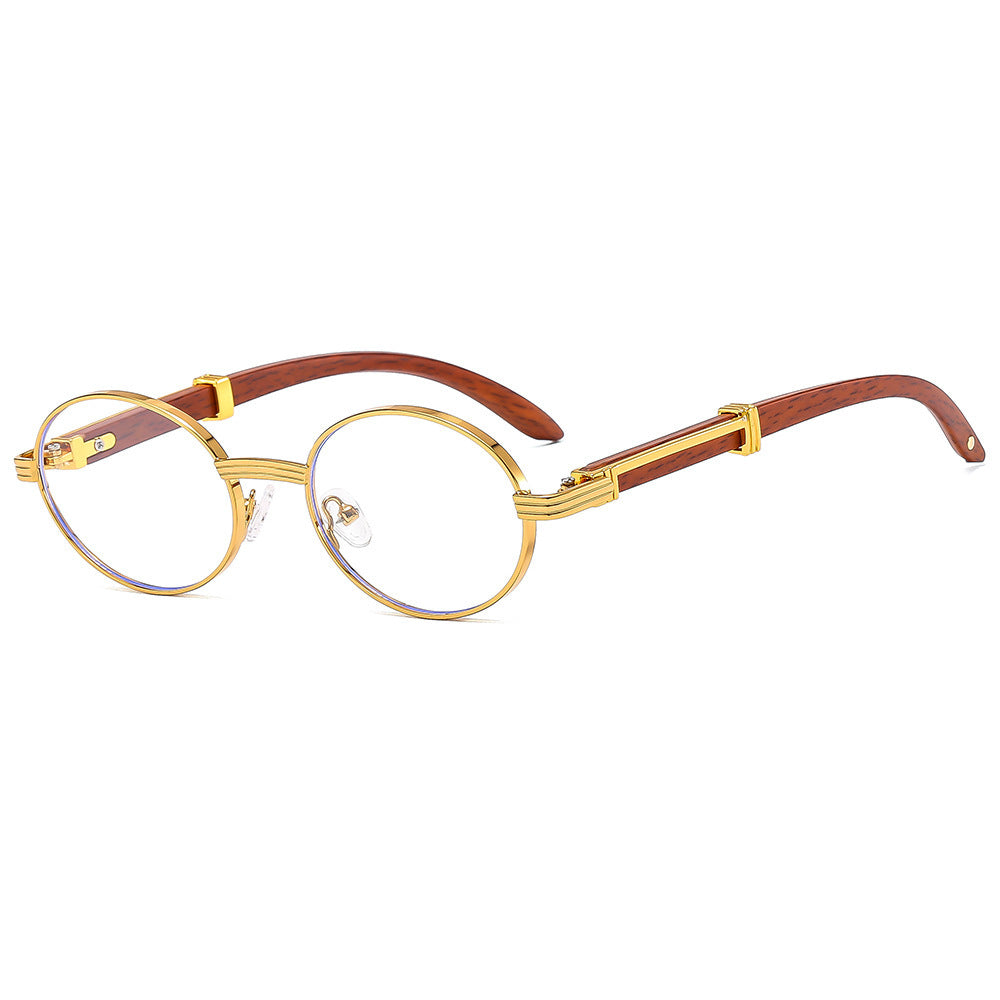 Vintage-inspirierte runde Sonnenbrille mit luxuriösen goldenen Akzenten Karnz