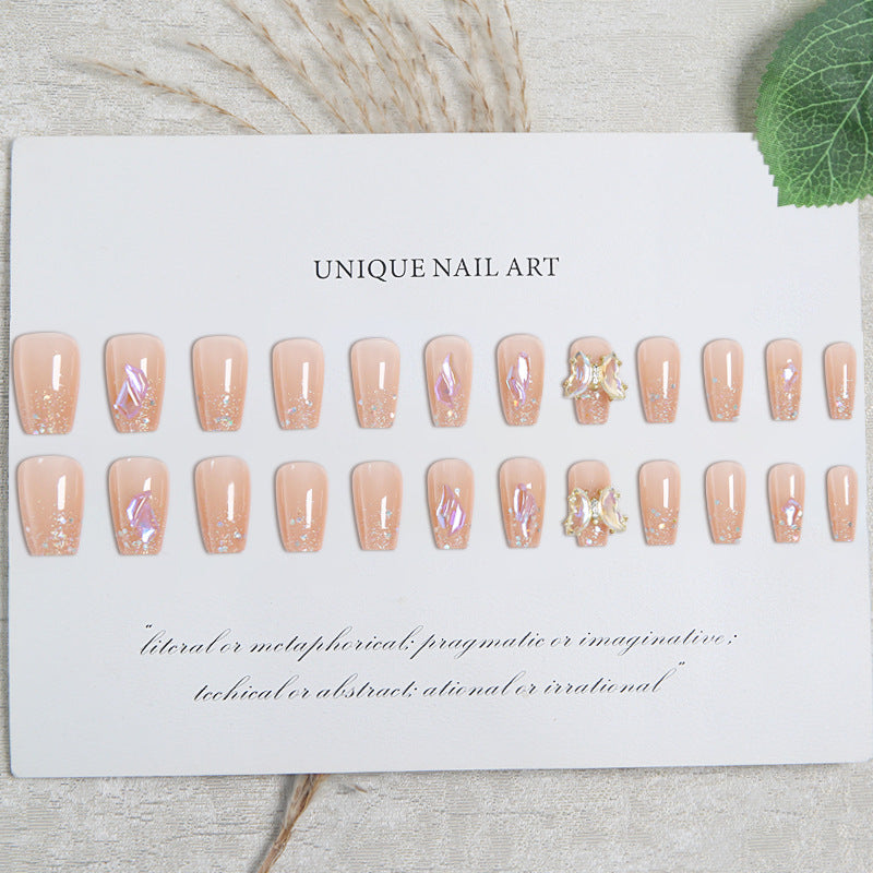 Kunstnagelset mit Glitzer- und 3D-Schmetterlingsverzierungen Karnz
