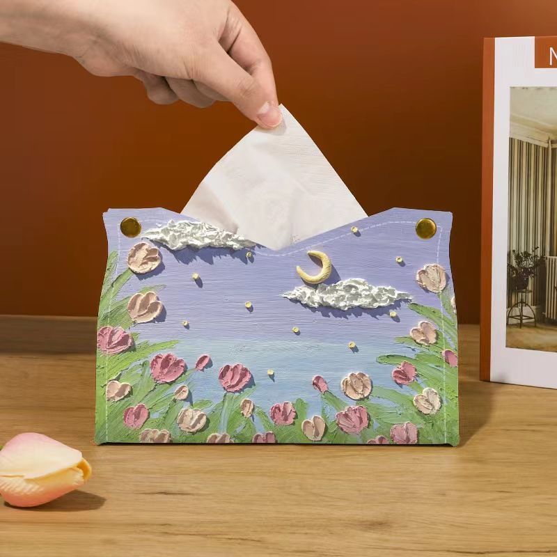 Künstlerische Florale Taschentuchbox Abdeckung Karnz