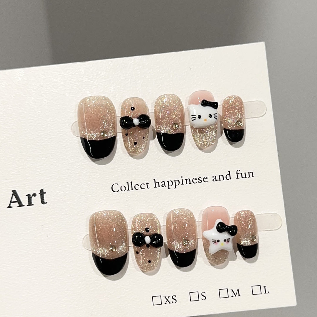 Kreatives Themen-Press-On-Nagelset