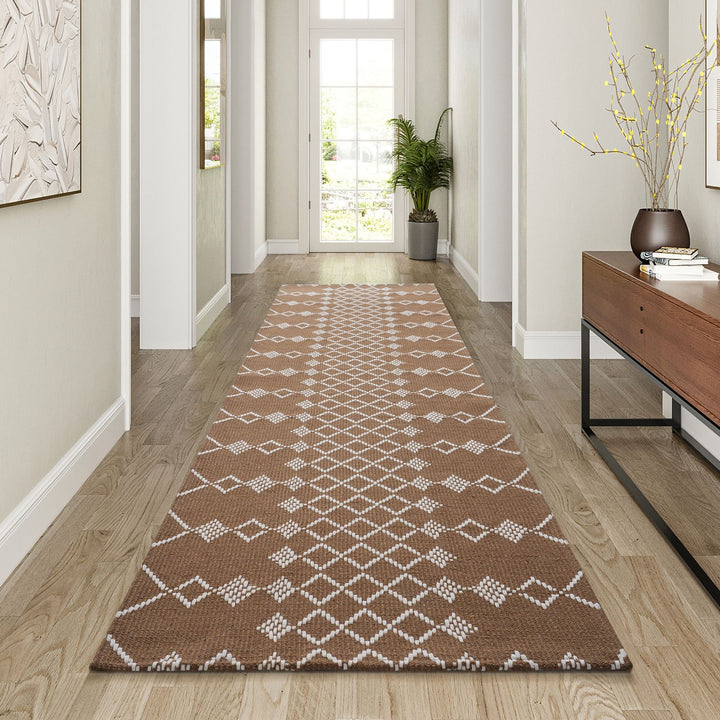 Geometrisch gemusterter Innenläufer Teppich