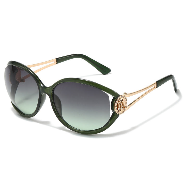 Designer Cat-Eye Sonnenbrille mit goldenen Akzentdetails Karnz