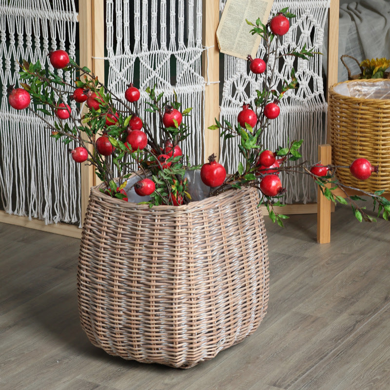 Großer Handgefertigter Wäschekorb mit Naturdesign Karnz
