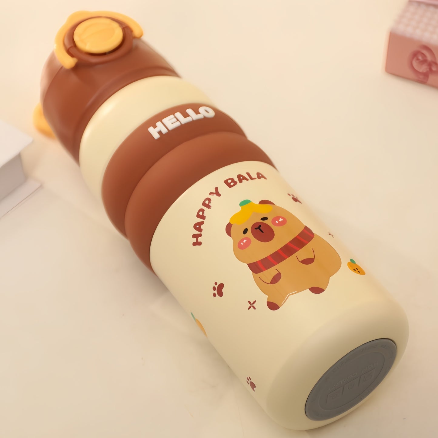 Damen langlebige Trinkflasche mit praktischem Deckel Karnz