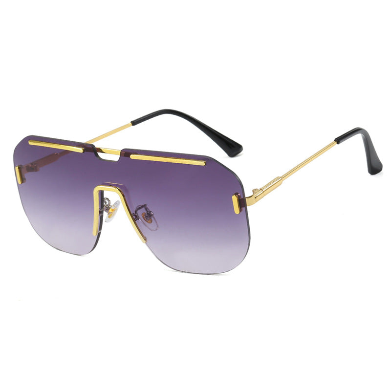 Damen geometrische Sonnenbrille mit stylischem Metallrahmen und UV-Schutz Karnz